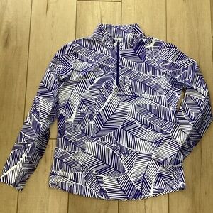 IBKUL Long Sleeve Quarter Zip Mock Neck Golf Shirt Woman’s Size M